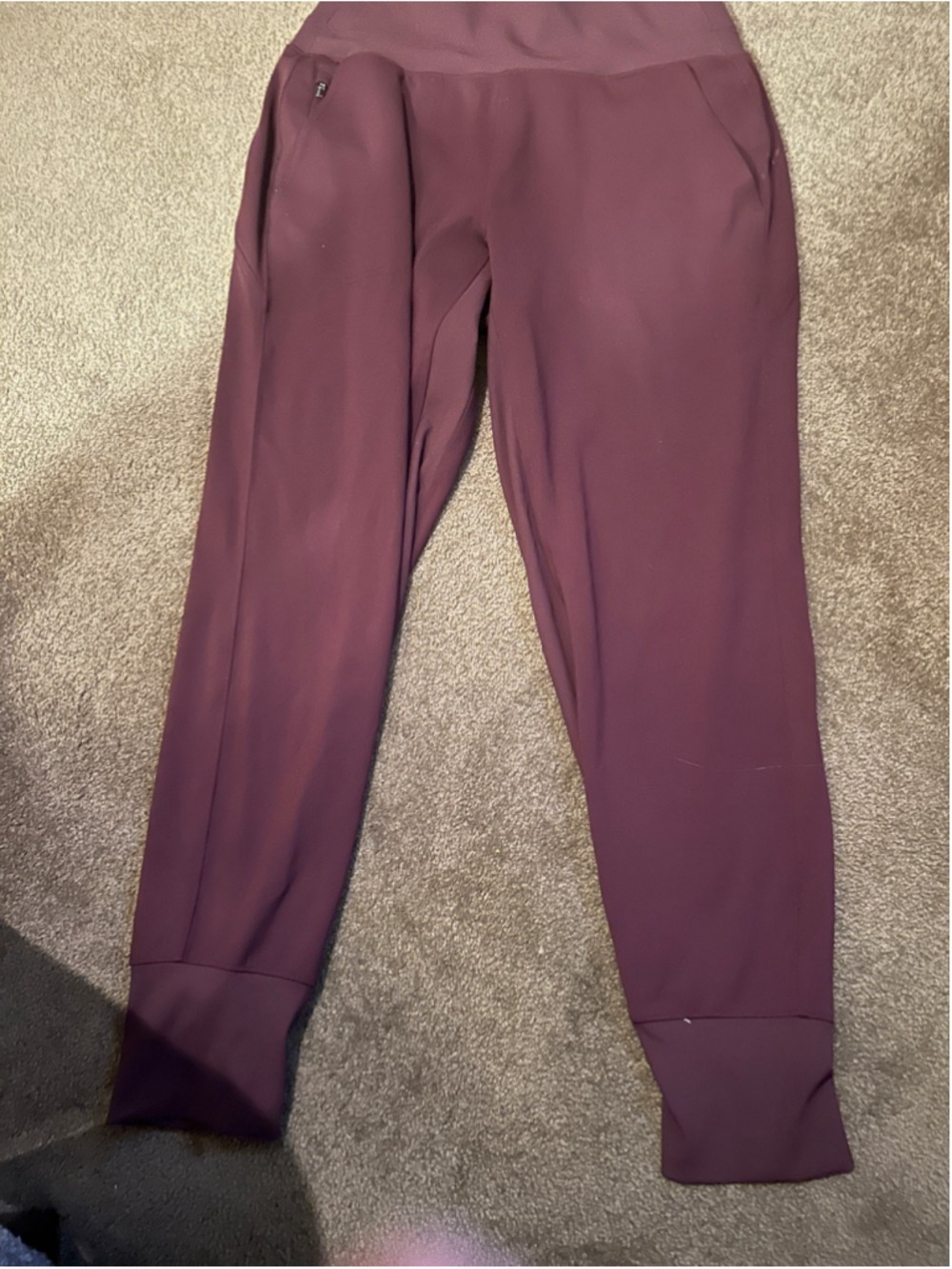 Women's Athleta Venice High Rise Joggers Size Medium, Garnet Athletic Pants - Picture 12 of 15